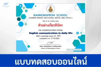 แบบทดสอบภาษาอังกฤษ English communication in daily life