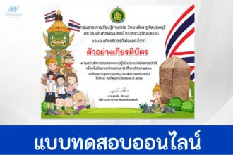 เกียรติบัตรออนไลน์ ทำข้อสอบภาษาไทย เนื่องในวันภาษาไทยแห่งชาติ 29 กรกฎาคม