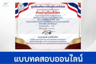 ทำข้อสอบวัดระดับความรู้ ธงชาติไทย