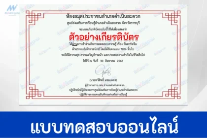 ทำข้อสอบวัดระดับความรู้ วันสาร์ทจีน