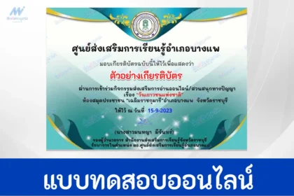 ทำข้อสอบวัดระดับความรู้ วันเยาวชนแห่งชาติ
