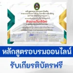 เกียรติบัตรออนไลน์เรื่อง กระตุกต่อมคิด บูรณพินิจทฤษฎีการศึกษาไทย
