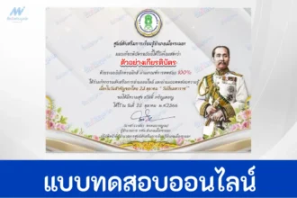 ทำข้อสอบวัดระดับความรู้ เรื่อง วันสำคัญไทย วันปิยมหาราช ชุด 6