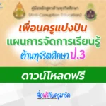 แผนการสอนต้านทุจริตศึกษา ป.3