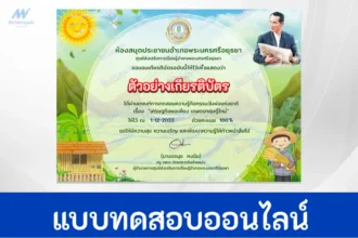 ทำข้อสอบวัดความรู้ เศรษฐกิจพอเพียง เกษตรทฤษฎีใหม่