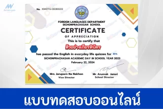 ทำข้อสอบวัดระดับความรู้ ภาษาอังกฤษสื่อสาร English in everyday life