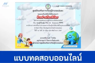ทำข้อสอบวัดระดับความรู้ รอบรู้เรื่อง PM 2.5