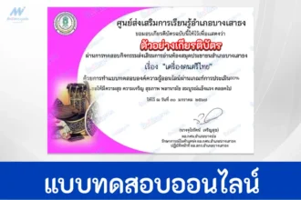 ทำข้อสอบวัดระดับความรู้ เครื่องดนตรีไทย ชุดที่ 2