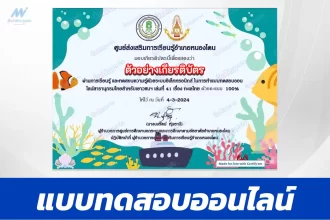 ทำข้อสอบวัดระดับความรู้ ทะเลไทย