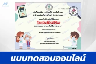 ทำข้อสอบวัดระดับความรู้ รอบรู้เรื่อง PM 2.5