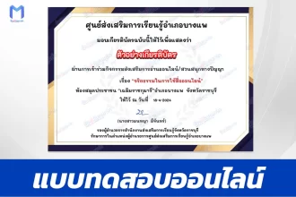ทำข้อสอบวัดระดับความรู้ จริยธรรมในการใช้สื่อออนไลน์