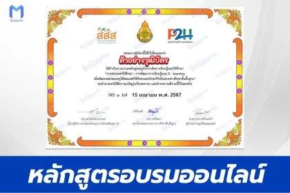 เกียรติบัตรออนไลน์ หลักสูตรการสอนเพศวิถีศึกษา