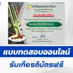 เกียรติบัตรออนไลน์ ทำข้อสอบวัดระดับความรู้ อาหารไทย