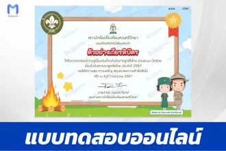 ทำแบบทดสอบวัดระดับความรู้ กิจการลูกเสือไทย