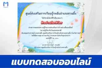 เกียรติบัตรออนไลน์ ทำข้อสอบวัดระดับความรู้ วันแม่แห่งชาติ 2567