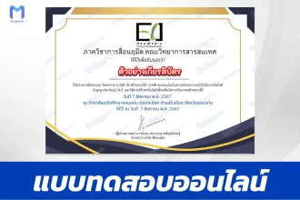 เกียรติบัตรออนไลน์ ทำข้อสอบวัดระดับความรู้ การใช้ AI สร้างรายได้ 2567
