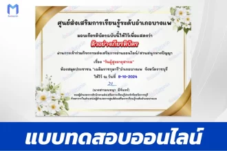 เกียรติบัตรออนไลน์ ทำข้อสอบวัดระดับความรู้ วันผู้สูงอายุสากล 2567