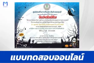 เกียรติบัตรออนไลน์ ทำข้อสอบวัดระดับความรู้ เรื่อง วันฮาโลวีน HALLOWEEN 2567