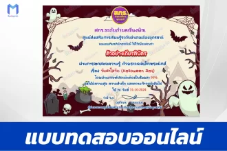 เกียรติบัตรออนไลน์ ทำข้อสอบวัดระดับความรู้ วันฮาโลวีน Halloween Quizzes 2567