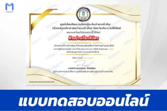 เกียรติบัตรออนไลน์ ทำข้อสอบวัดระดับความรู้ ยาเสพติด 2567