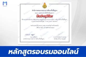 เกียรติบัตรออนไลน์ หลักสูตร Inner Power Teachers สำหรับครูและบุคลากรทางการศึกษา ระดับการศึกษาขั้นพื้นฐาน 2567