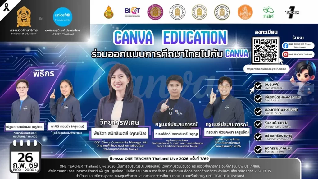 อบรมออนไลน์ฟรี ครั้งที่ 7 OTT LIVE หัวข้อ CANVA EDUCATION 3 อบรมออนไลน์ฟรี ครั้งที่ 7 OTT LIVE หัวข้อ CANVA EDUCATION 2567